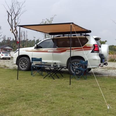 China Fast Open Diagonal Bracing Car Side Awning With Alumminum Support Rod for sale