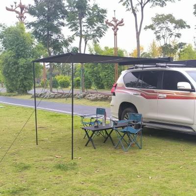 China Auto Retractable Car Side Awning With Oxford Cloth Black Coated Inside for sale