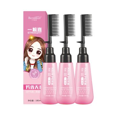 China Salon Use Wholesale Keratin Straight Hair Cream Best Permanent Hair Straightening Cream With Comb For Hair for sale