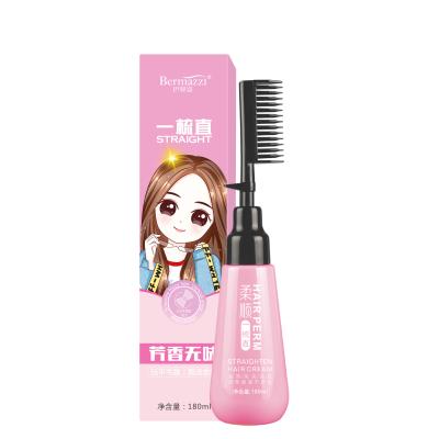 China Fair Trade Own Brand Permanent Keratin Hair Straightener Cream Straight Hair Nourishing Cream Straightening Cream For Hair for sale