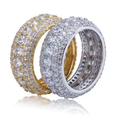 China Fashion CLASSIC Mens HipHop Jewelry Gold Band Fancy Rings For Wedding for sale