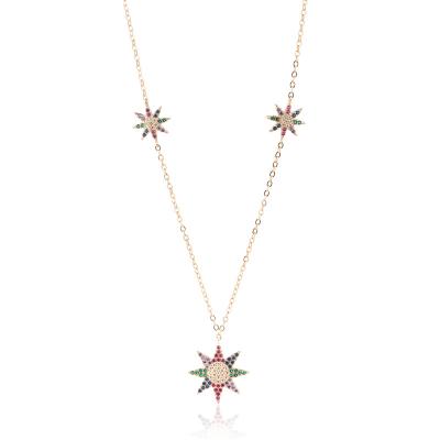 China Cute 18K Gold Plating Long Sun Choker Necklace For Female for sale