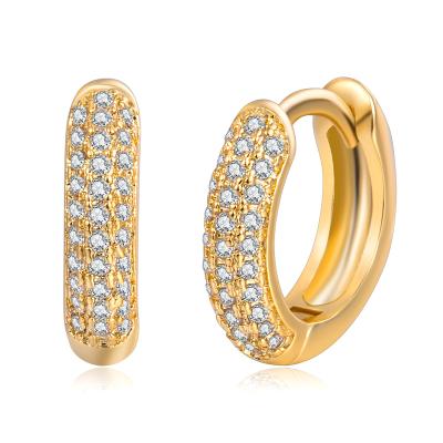 China Fashion 18k Gold Color Ring Type Crystal Ladies Earrings Designs for sale