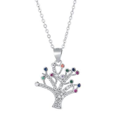 China Cute Eco Friendly 925 Sterling Silver Family Tree of Life Necklace for Mothers Day Jewelry Tasty Gifts for sale