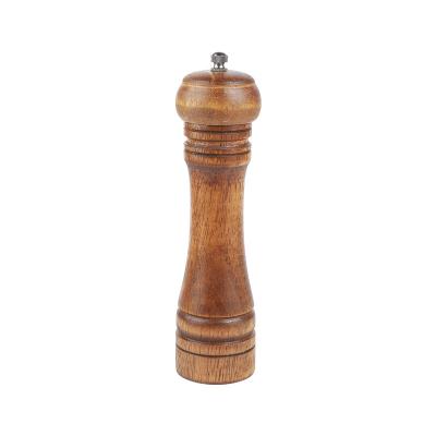 China Metal manual wood color rubber core rubber wood ceramic multi purpose pepper bottle kitchen instrument factory wholesale for sale