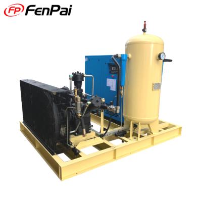 China 40 Bar Lubricated Air Compressor AC Combine Air Booster High Pressure Screw Compressor for sale