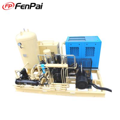 China Fenpai 30bar Lubricated Water Cooled Air Compressor Combined Booster Air Compressor for sale