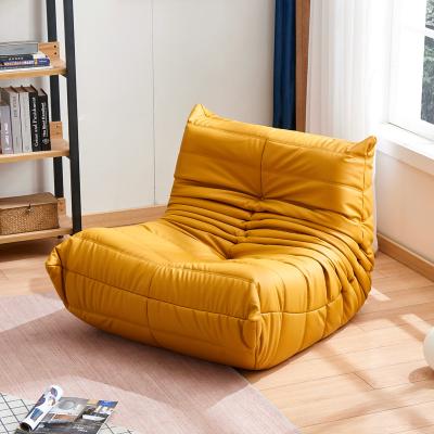 China Modern Design Modern Furniture High Level Luxury Lazy Soft Leather Sofa Chair For Living Room Flat One Seater Velvet Fabric One for sale