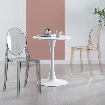 China Contemporary Modern Stackable Armless Nordic Clear Acrylic Plastic Dining Chair Event Ghost Chair PP Wedding Hotel Chair for sale