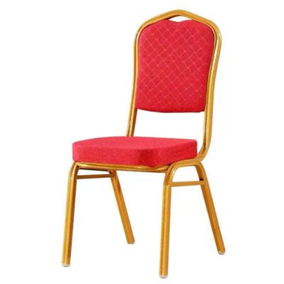 China Wholesale Contemporary Metal Luxury Cheap Stackable Rental Iron Gold Fancy Wedding Banquet Hotel Steel Chairs for sale