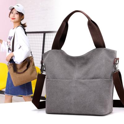 China Portable Manufacturer Custom Shopping Crossbody Bag Simple Shoulder Bag Casual Handbag Canvas Tote Bag for sale