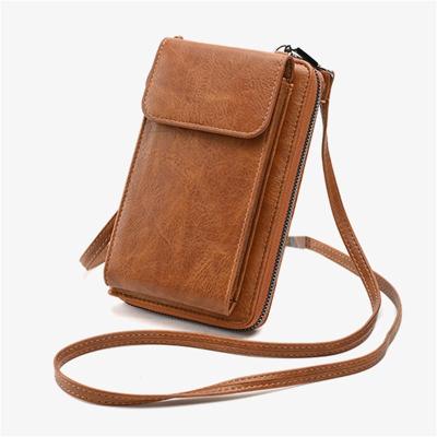 China Waterproof Vendors Crossbody Phone Bag Multi-Functional Fashion Simple Shoulder Bag Designer Leather Wallet Women for sale