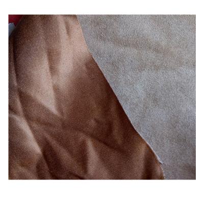 China Stain repellent high quality woven flocking fabric a large number of stain color clothing and shoe fabric manufacturers satin suede fabric for sale