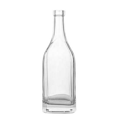 China Wholesale Custom Empty Glass Liquor Bottle Whiskey Vodka Glass Beverage Liquor Bottles For Liquor Art Bottle for sale