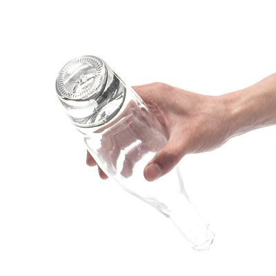 China Eco-friendly Recyclable Custom Glass Bottle For Liquor And Spirits 750ml Crystal Glass Vodka Bottle Empty for sale