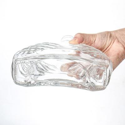 China Eco-friendly Recyclable Transparent Clear Decanter Liquor Glass Bottle China Factory Crystal Bottle for sale