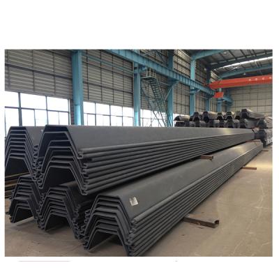 China U type U sheet pile steel sheet pile supplier with ASTM Gr50, S355JR, U sheet pile for AU18, PU18 equivalent for sale