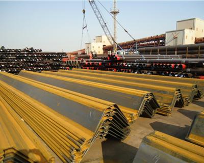 China Z type Z sheet pile steel sheet piles with ASTM Gr50, S355JR, Z sheet pile for AZ for sale