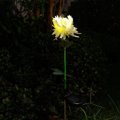 China Garden Auto On Off Flower Solar Garden Lamp Waterproof Patio Lawn Lamp Outdoor Chrysanthemum Led Light Floor Lamp Path Automatic Sensor for sale