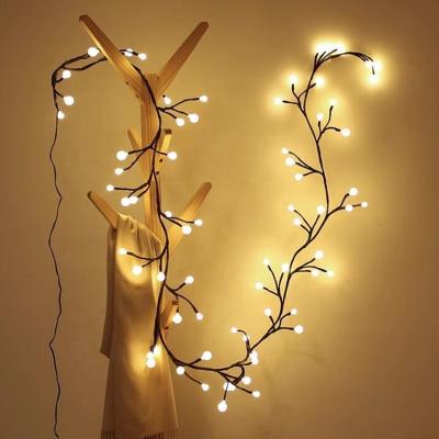 China Rattan Lights Flexible Branch Tree String Lights Led Indoor Outdoor Decoration For Home Room Wall Lights Rattan Creative Lamp Motif Ornament for sale