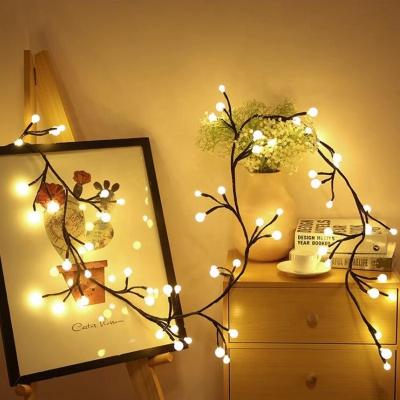 China Rattan Lights Flexible Branch String Lights Led Indoor Outdoor Decoration For Home Room Decor Wall Lights Rattan Creative Lamp Motif Ornament for sale