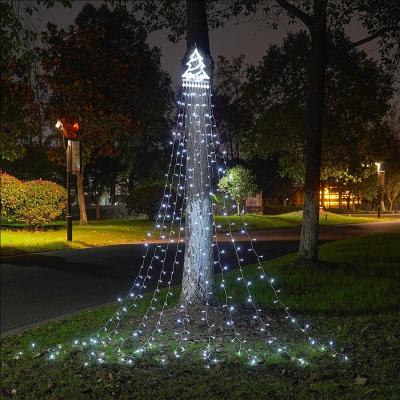 China Waterfall Lights Remote Control Christmas Solar String Lights Led Waterfall Light Gardening  Decorative Holiday  Outdoor Hanging Tree Lights for sale