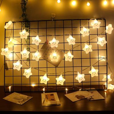 China Modern Indoor Smile String Lights Led Star Light Gardening  Decorative Holiday Landscape  Home Room Curtain  Party for decoration for sale