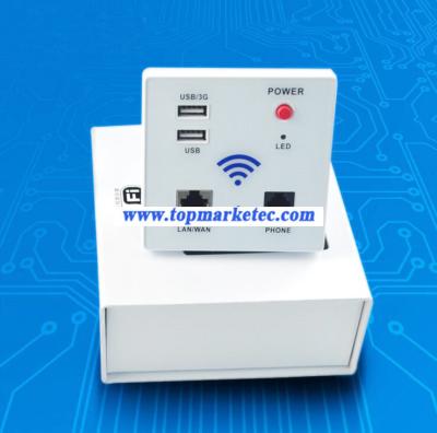 China Multifunction USB Ethernet wall socket, hotel wifi router 300mbps for sale