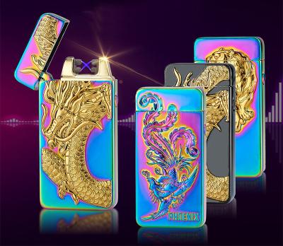 China dragon  eager usb rechargeable lighter electronic double ARC lighter for sale