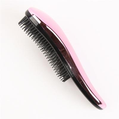 China Raffini Compact Professional Anti-Static Pain Free Compact Plastic Detangling Hair Brush with UV Plated for sale