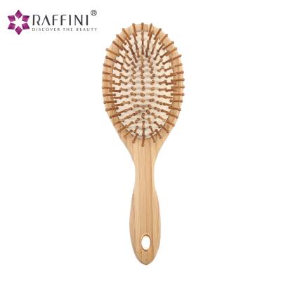 China Professional Massage Pad Cushion Oval Bamboo Hair Brush for sale