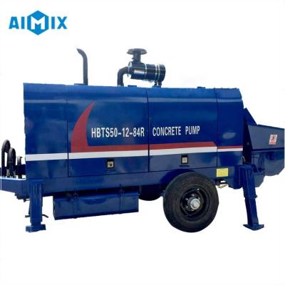 China Mobile Diesel Engine Trailer Mounted Concrete Mixer Pump With Boom for sale