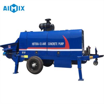 China Trailer Cement Mortar Pump Concrete Mixing Pumps for sale