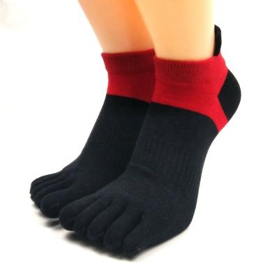 China Wholesale Novelty Antibacterial Bamboo Fiber Five Toe Socks Black Ankle Socks For Men for sale