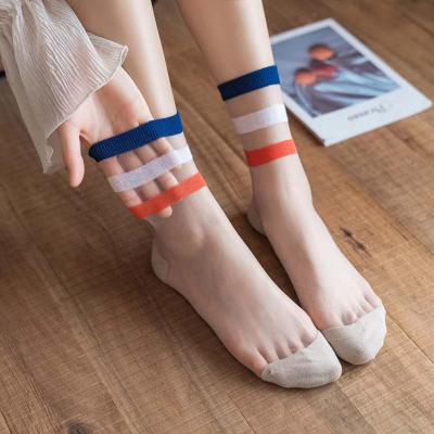 China Summer QUICK DRY Sheer Mesh Women Net Glass Silk Socks for sale