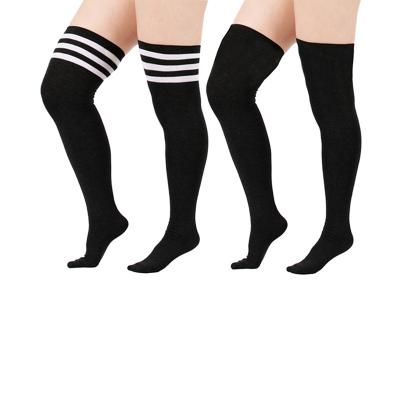 China Factory wholesale QUICK DRY black and white stripe long socks for sale