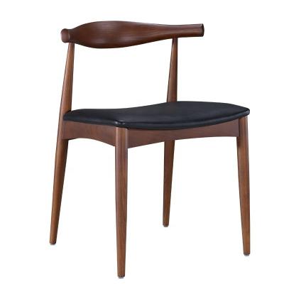 China Wholesale Modern Factory Sales Chair Hotel Tea Restaurant Ash Cow Horn Chair Fast Food Restaurant Solid Wood Nordic Solid Wood Dining Chair for sale