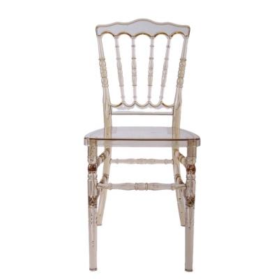 China Modern Stackable Resin Napoleon Wedding Chair For Outdoor Plastic Acrylic Party for sale