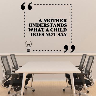 China Personalized Customization Dropshipping Custom Office Quote Mother Vinyl Wall Decal Bedroom Business Worker Quotes Decor Stickers for sale