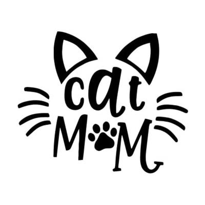 China Window Sticker Cat Mom Ears Whiskers Paw Print Decal Vinyl Sticker|Cars Trucks Vans Walls Laptop for sale