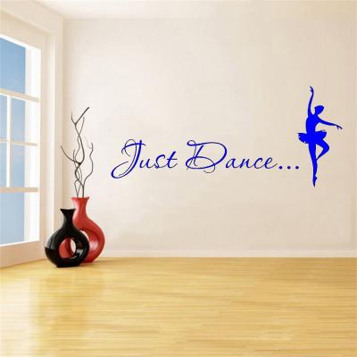 China WALL STICKER Just Dance. Wall Art Inspirational Quotes and Saying Vinyl Sticker Home Decor Decal for sale