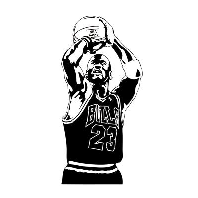 China Wall Decals Art Decor Dropshipping Basketball Players Wall Decoration Stickers DIY Wall Vinyl Star Sports Custom Decal New Design for sale