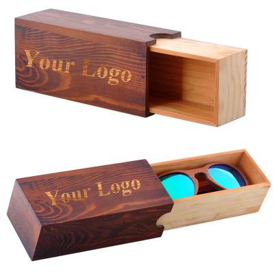 China A Gift Box BZ011 New Style Sunglasses Eye Perfect Red Wooden Glass Case Wooden Box for sale