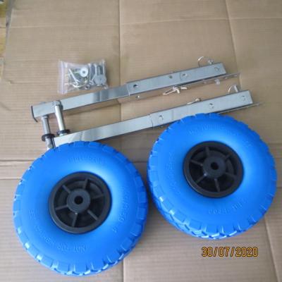 China Transport Small Inflatable Boat C Style Transom Wheels Inflatable Boat Transport for sale