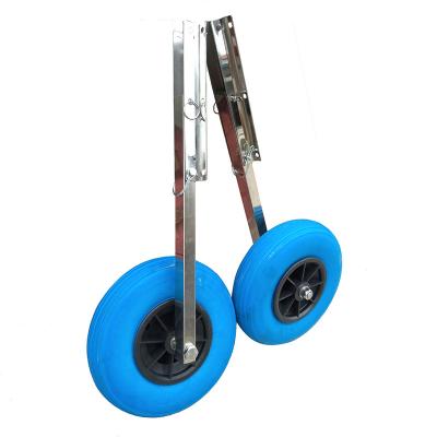 China E style boat transom wheels inflatable trailer with inflate tire or solid tire 28*8.5cm for sale