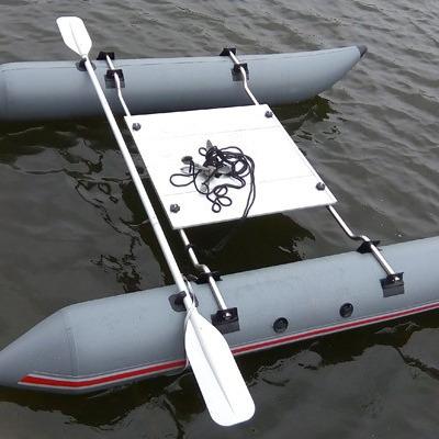 China PVC inflatable catamaram for sale