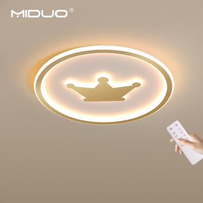 China 32W Kid Boy Girl Bedroom Study Room Modern Simple Nordic Crown Led Ceiling Outdoor Mounted Lamp Led Ceiling Lighting for sale