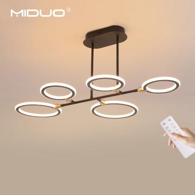 China Custom Classic Modern Black Metal Round Round Outdoor Mounted Ring Shape LED Chandelier Indoor Pendant Light for sale