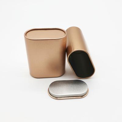 China Recycled Materials Small Custom Tin For Portable Candy Tin Small Tea Can A Bubble Packed Oval Iron Box Custom for sale