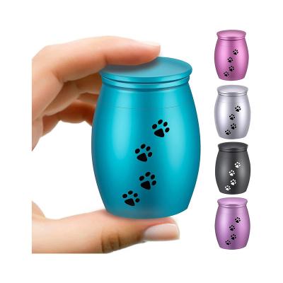 China Small Viable Pet Urns For Dog Ashes Dog Urn For Ashes Keepsake Metal Mini Pet Urns For Dogs Cats Ashes Holder for sale